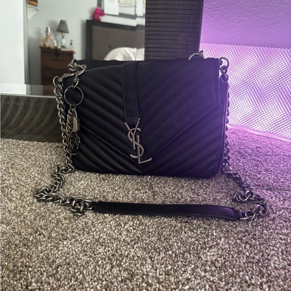 YSL Black / Gunmetal hardware bag